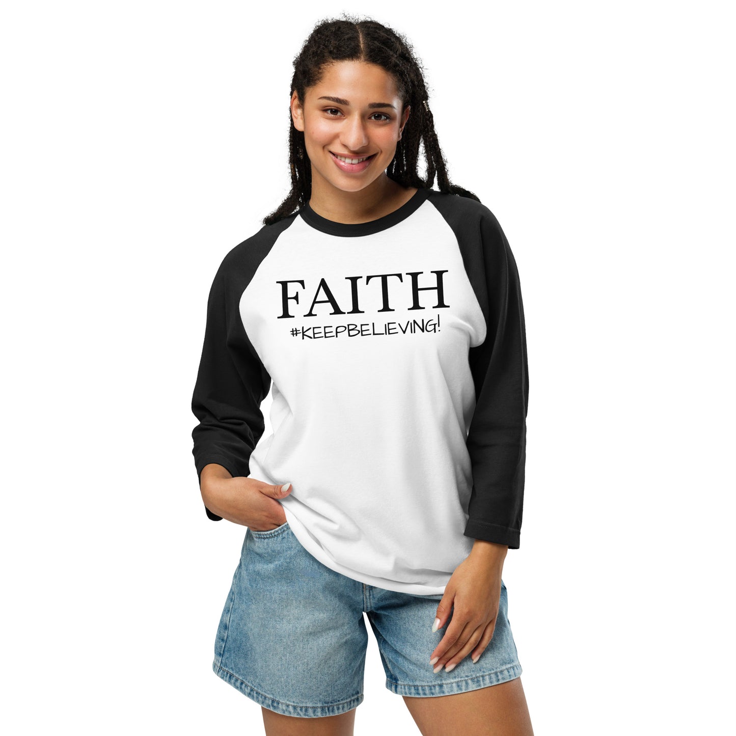 FAITH 3/4 sleeve raglan shirt
