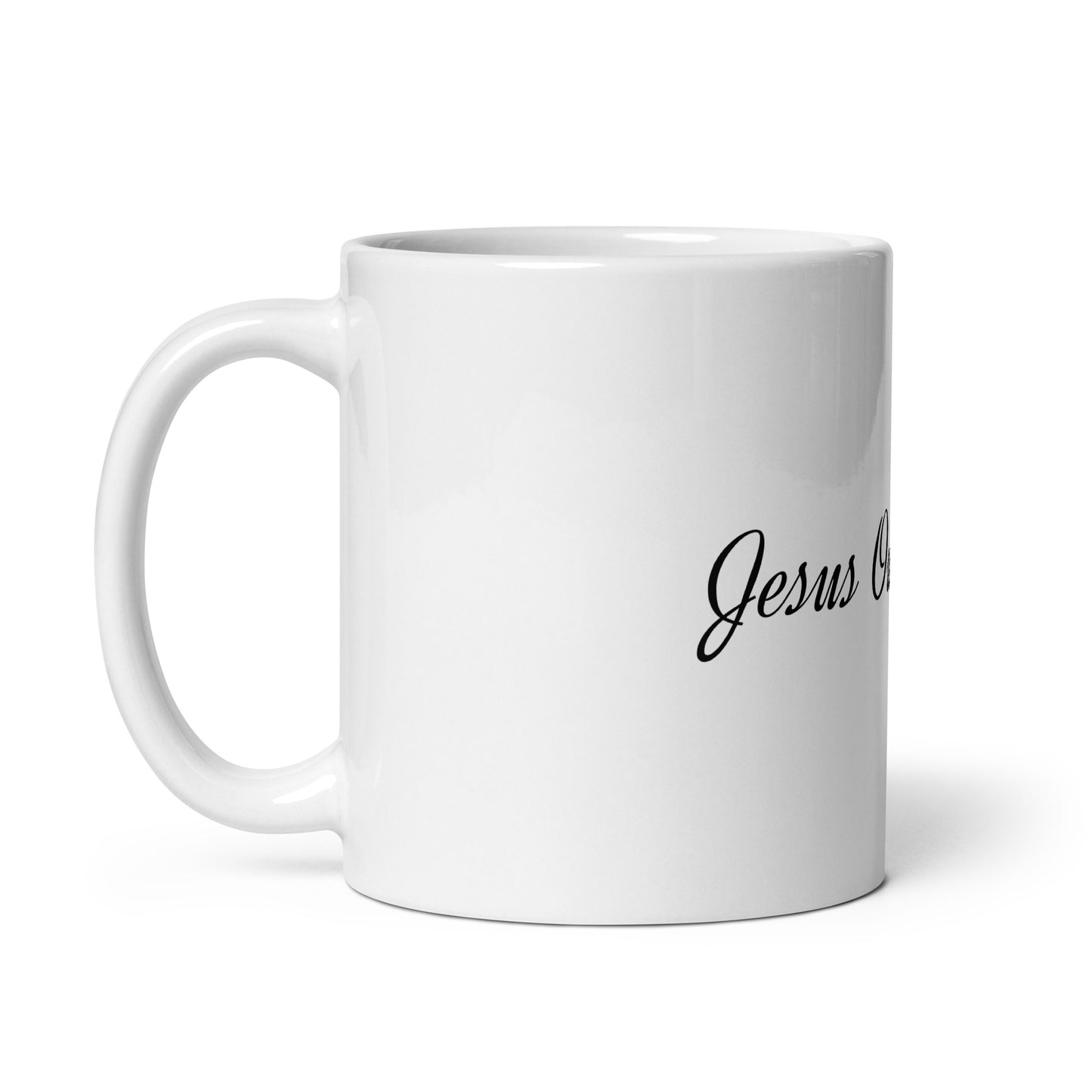 Jesus Our Saviour White glossy mug