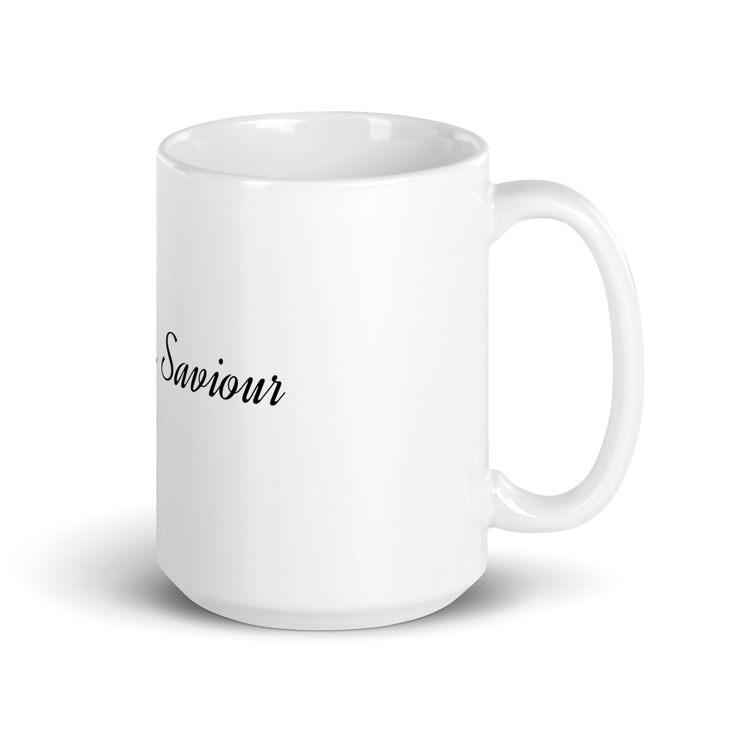 Jesus Our Saviour White glossy mug